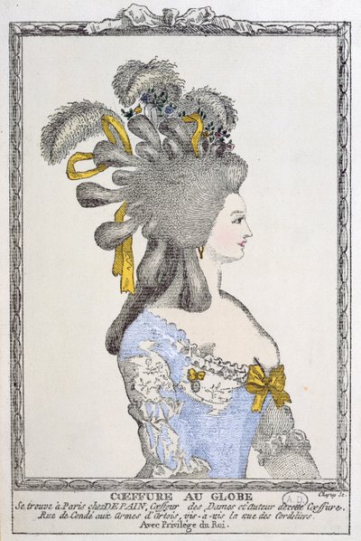 Coiffure au Globe, vers 1780 - Chapuy